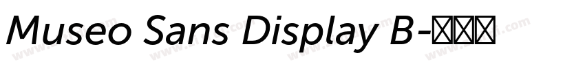 Museo Sans Display B字体转换